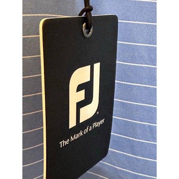 FootJoy Polo Men XL Blue Athletic Fit Golf Performance Shirt With Tags - Picture 2 of 10